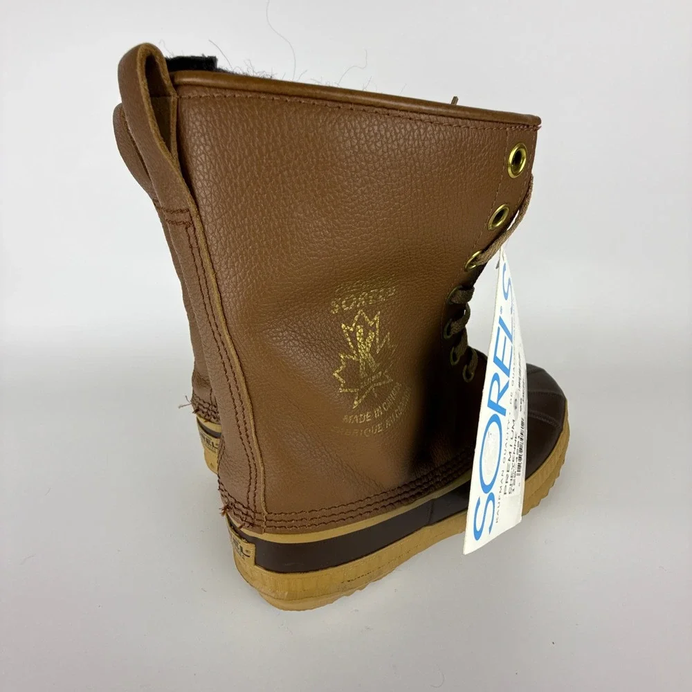 Vintage Sorel Kaufman Winter Snow Boots Mens Size 8 Cheyenne Brown New Insulated
